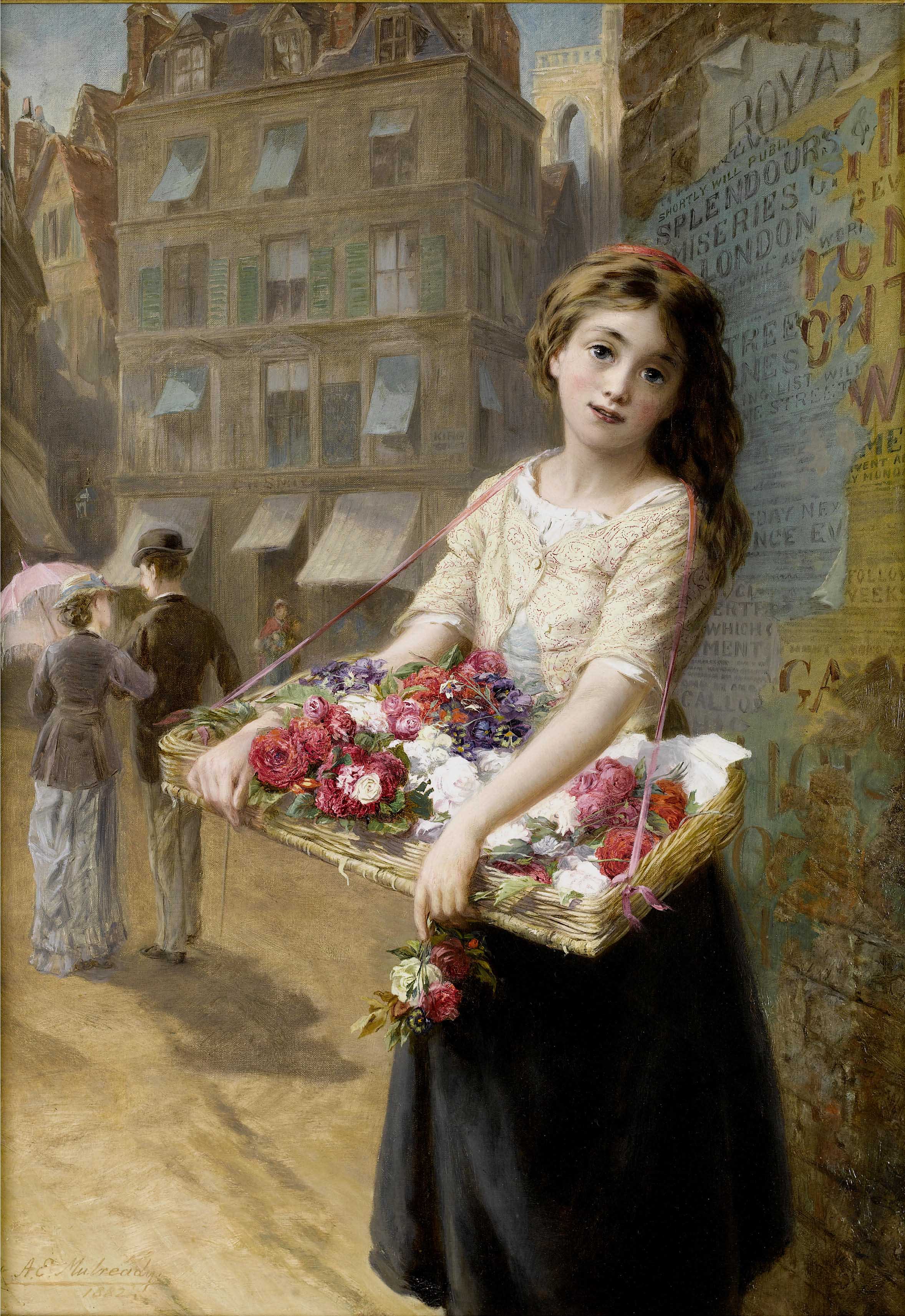 A street flower seller